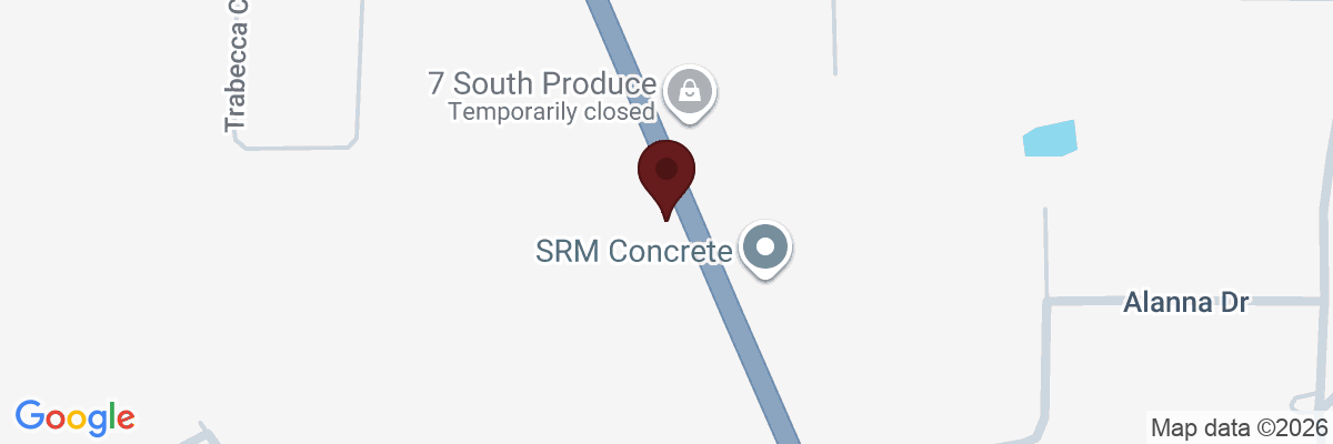 Map showing facility locations