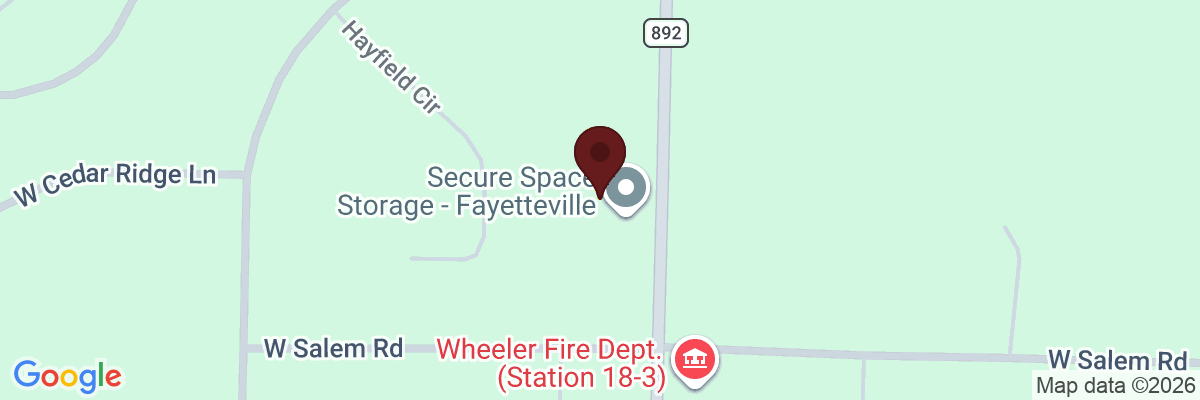 Map showing facility locations
